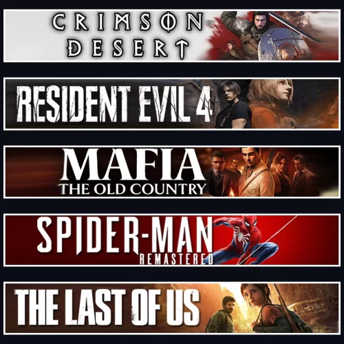 Crimson +Evil 4 +Mafia +Spider 1 +TLOU1